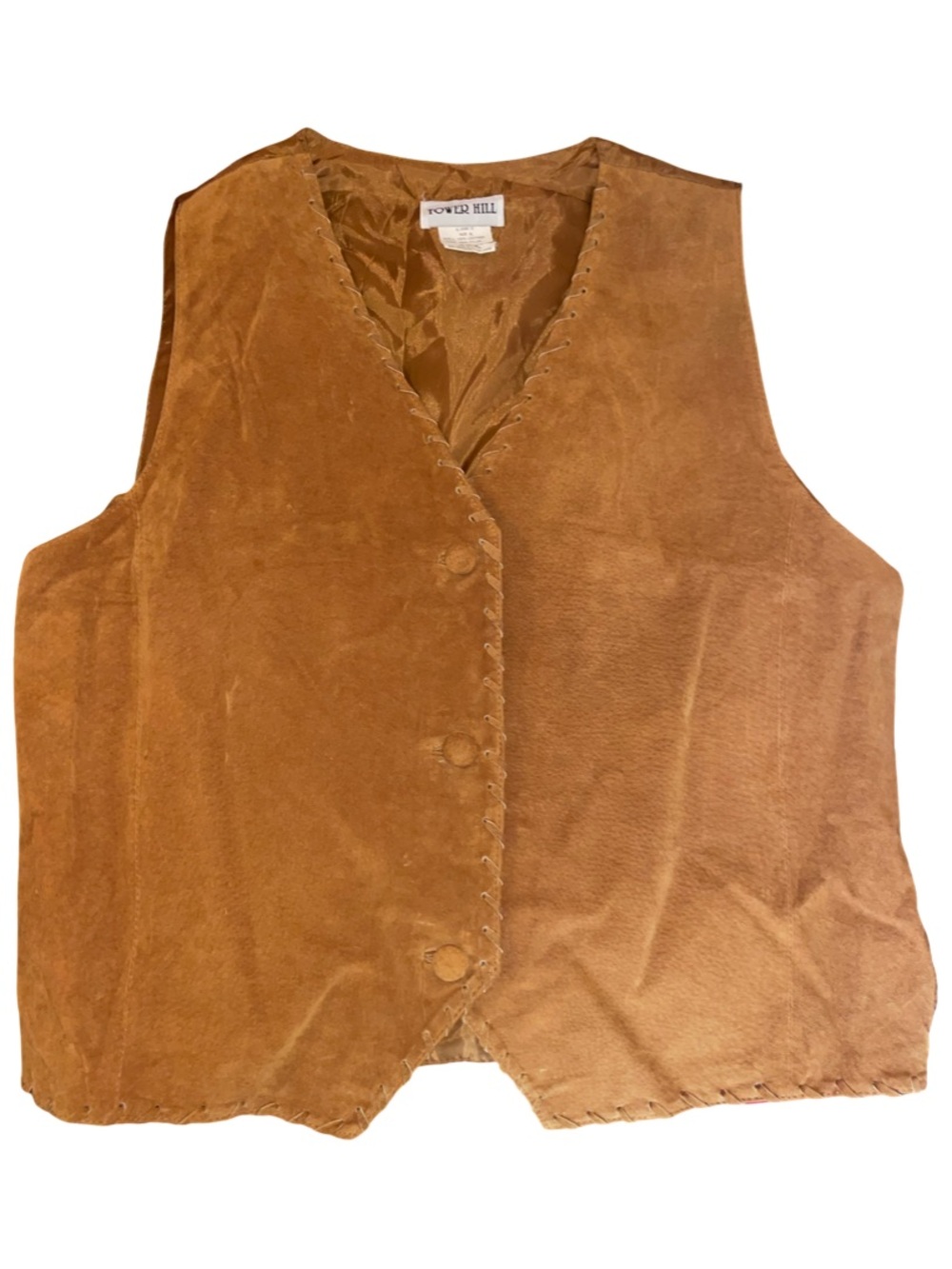 Vintage Tower Hill Suede Vest - Button Up